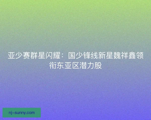 亚少赛群星闪耀：国少锋线新星魏祥鑫领衔东亚区潜力股